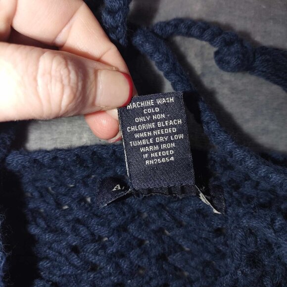 Abercrombie&Fitch women M‎ cropped open knit long sleeve top edgy street hipster - Picture 6 of 8